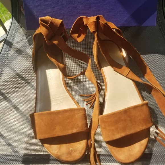 Stuart Weizmann Suede Sandals - Picture 1 of 6